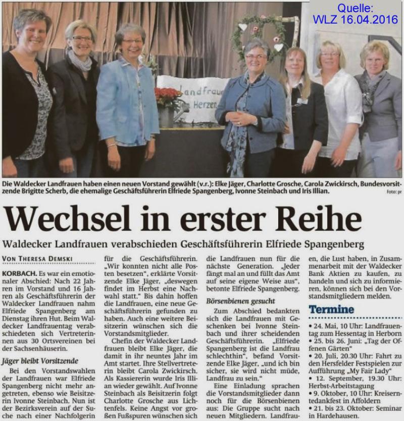 Bericht WLZ 16.04.2016